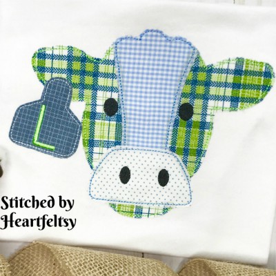 boy cow applique